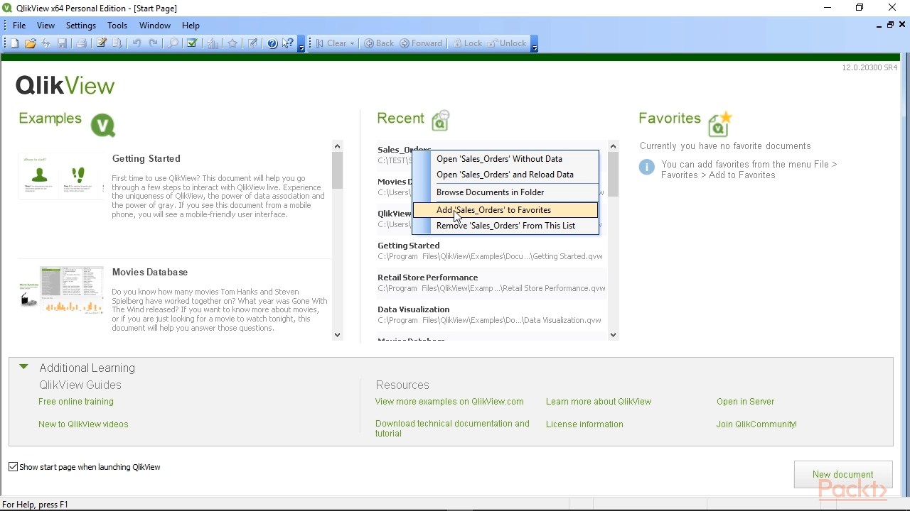 Learning QlikView® 12