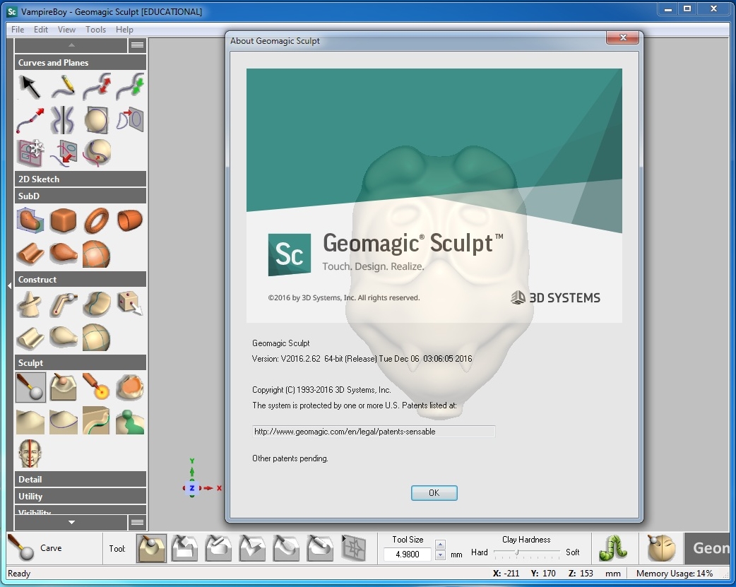 Geomagic Sculpt 2016.2