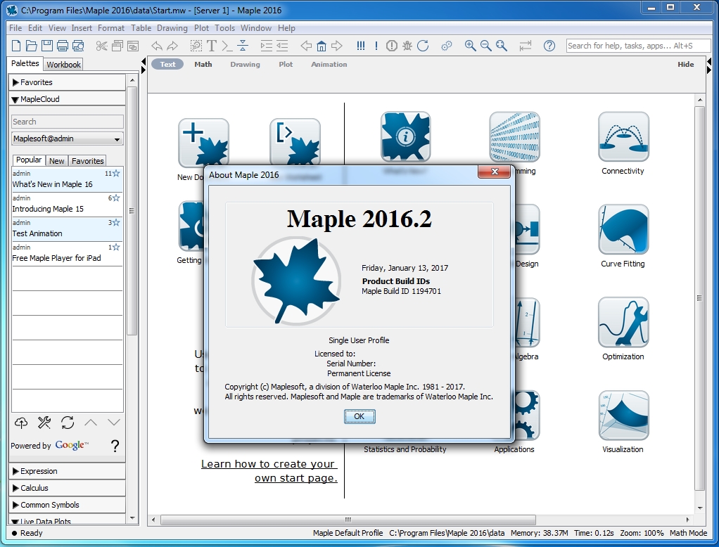 Maplesoft Maple 2016.2