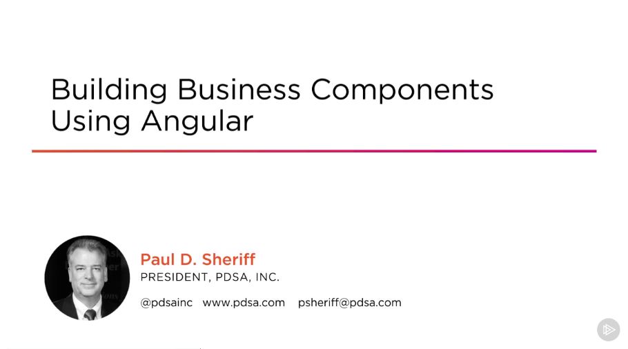 Building Business Components Using Angular