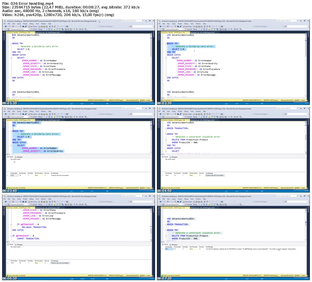 Lynda - Querying Microsoft SQL Server 2016 Databases