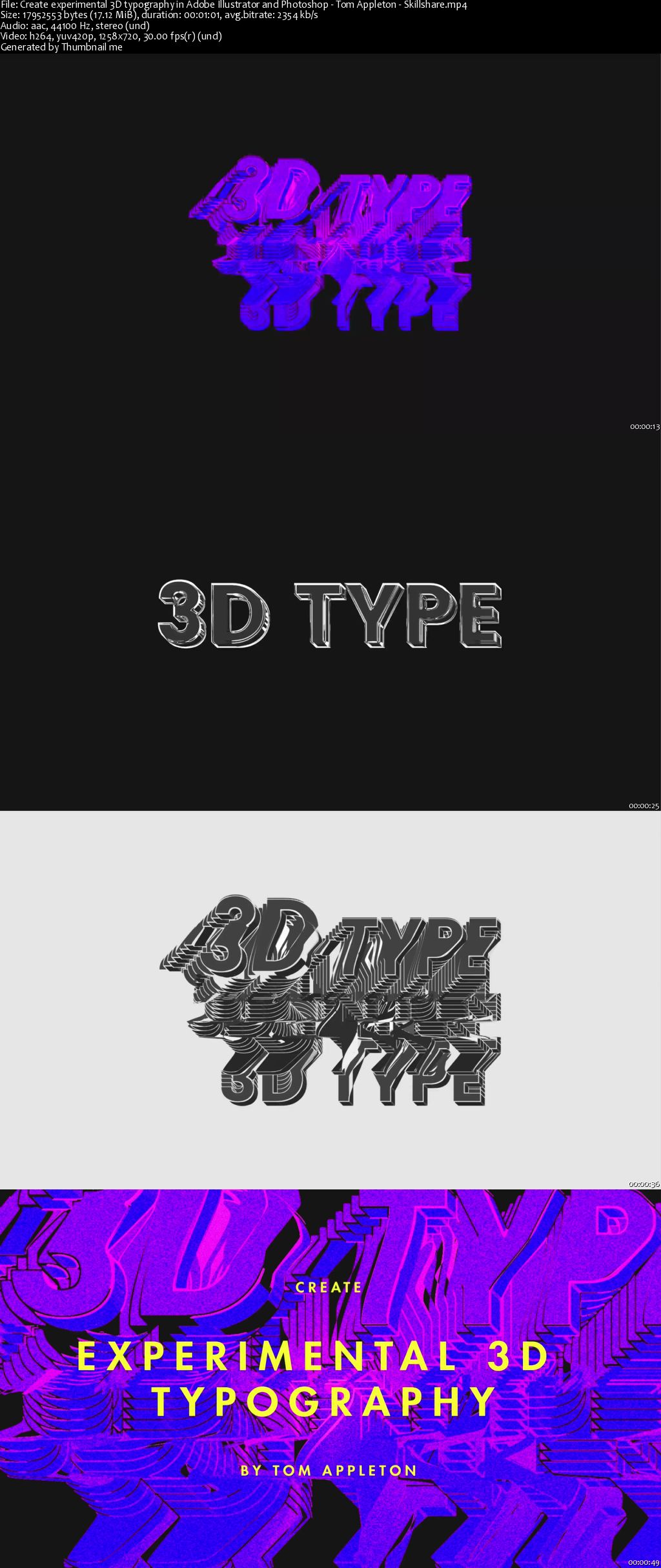 Create experimental 3D typography in Adobe Illustrator and Photoshop