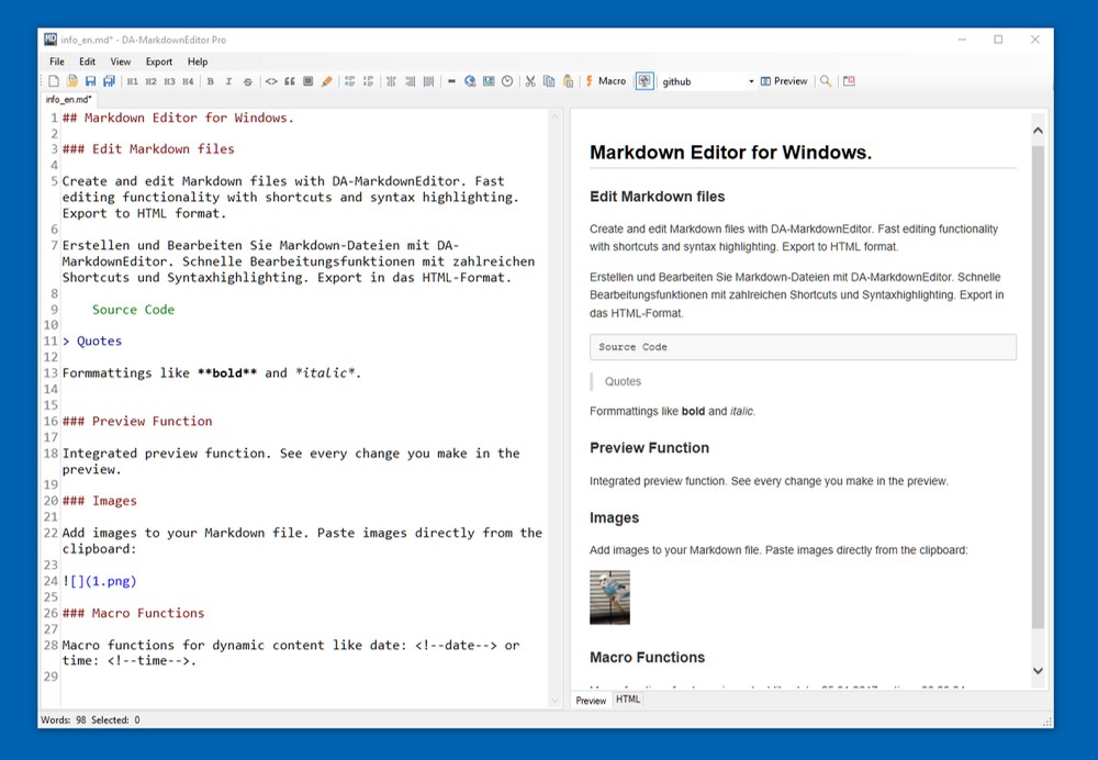 DA-Software MarkdownEditor 1.0.1 Bilanguage