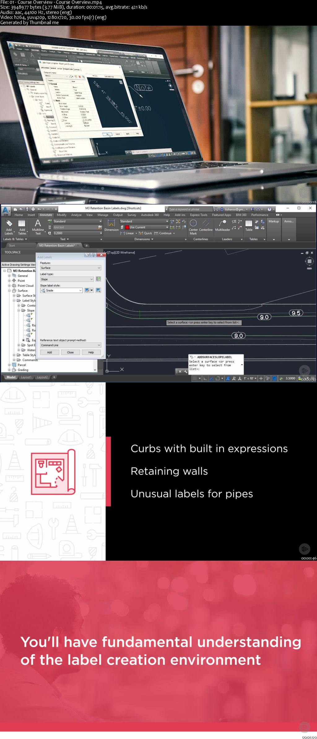 Label Creation for Sites in Civil 3D