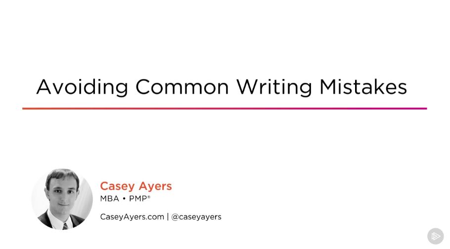 Avoiding Common Writing Mistakes