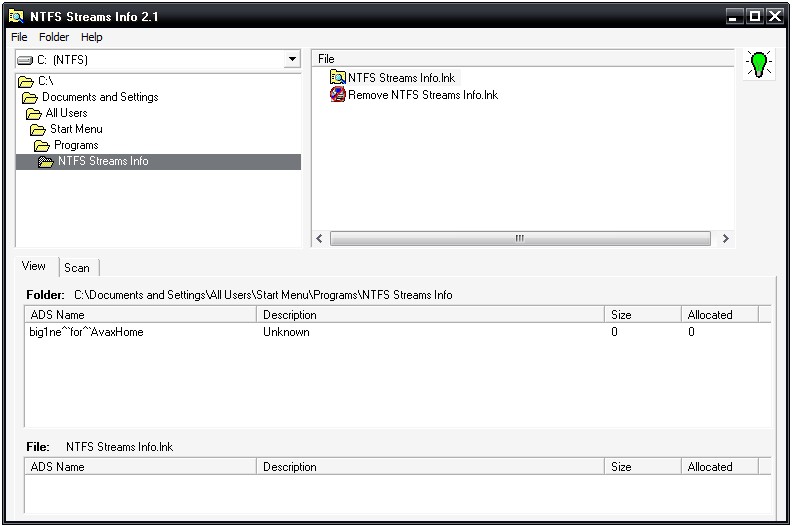 NTFS Streams Info 2.1