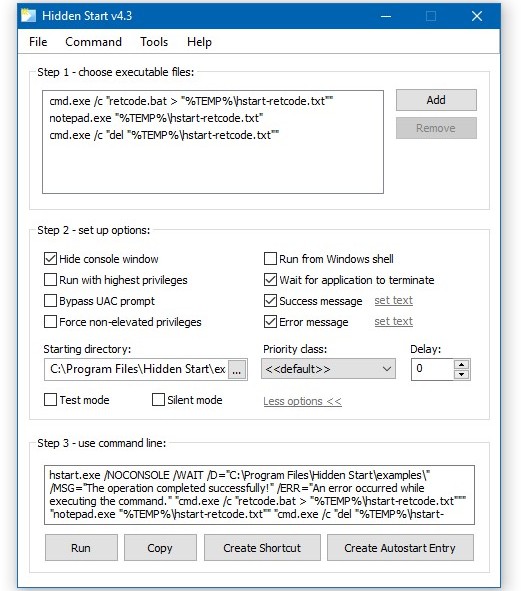 NTWind Software Hidden Start 4.3