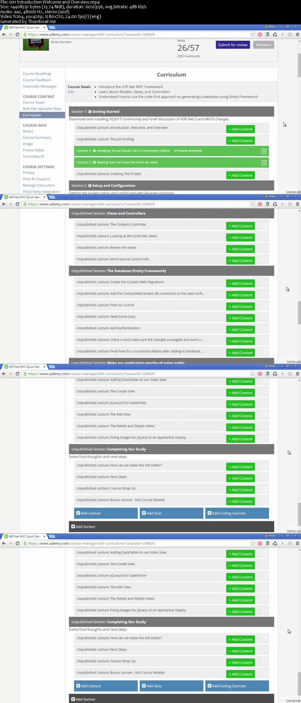 ASP.Net MVC Quick Start