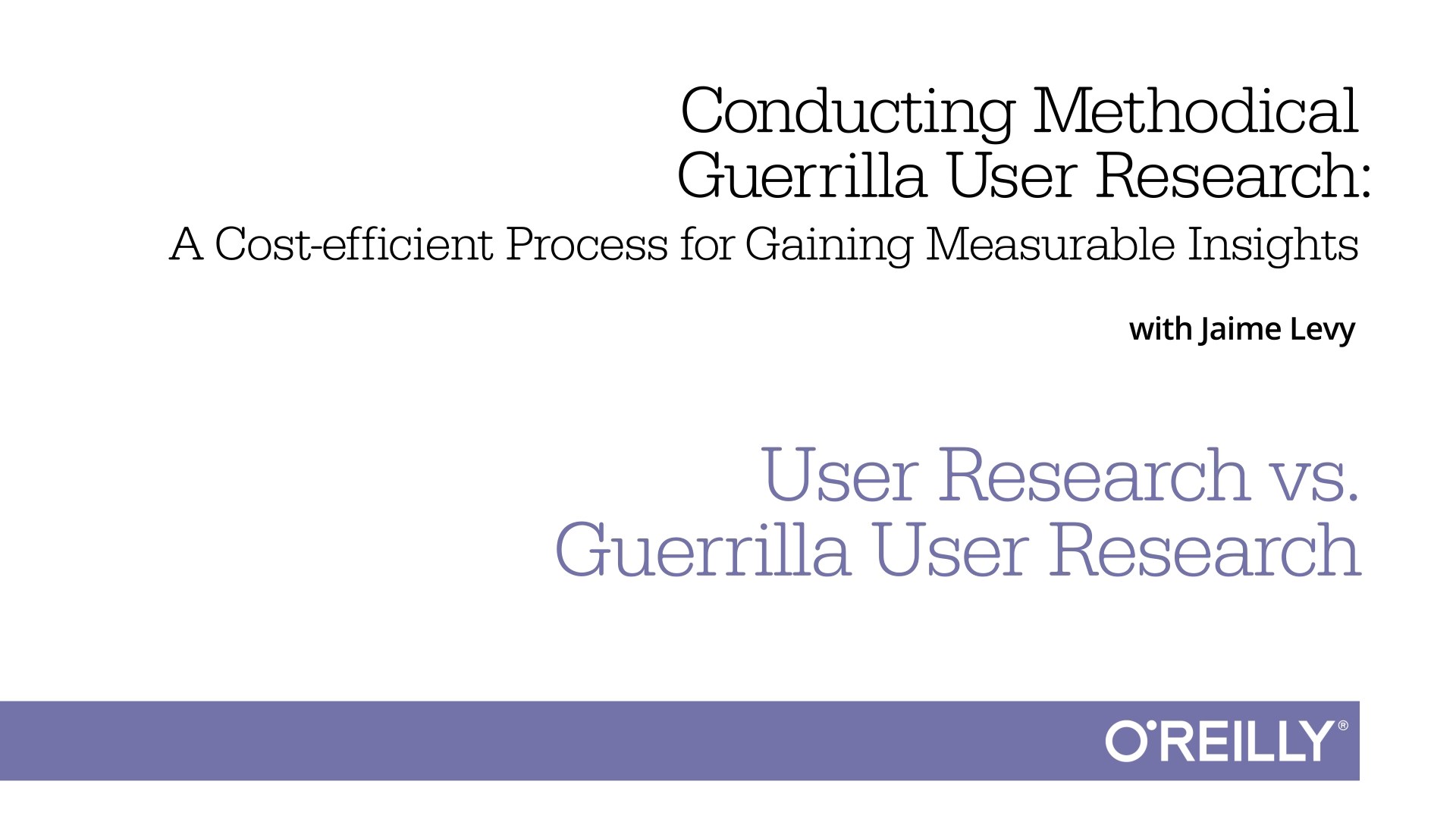 Conducting Methodical Guerrilla User Research