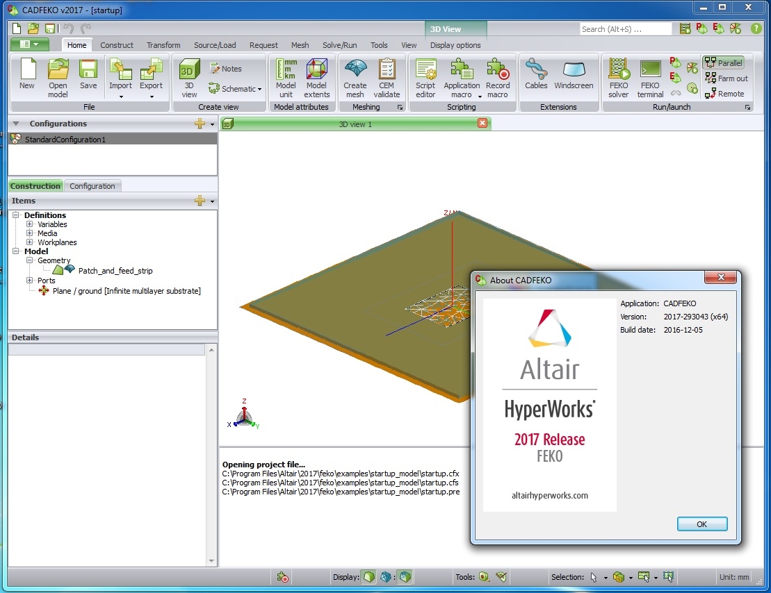 Altair HyperWorks FEKO 2017.0