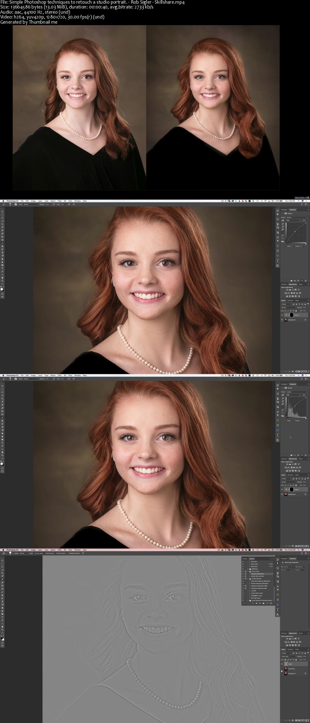 Simple Photoshop techniques to retouch a studio portrait