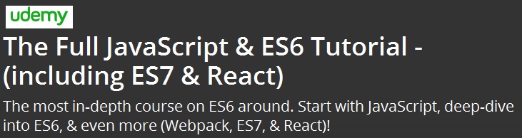 The Full JavaScript & ES6 Tutorial - (including ES7 & React)