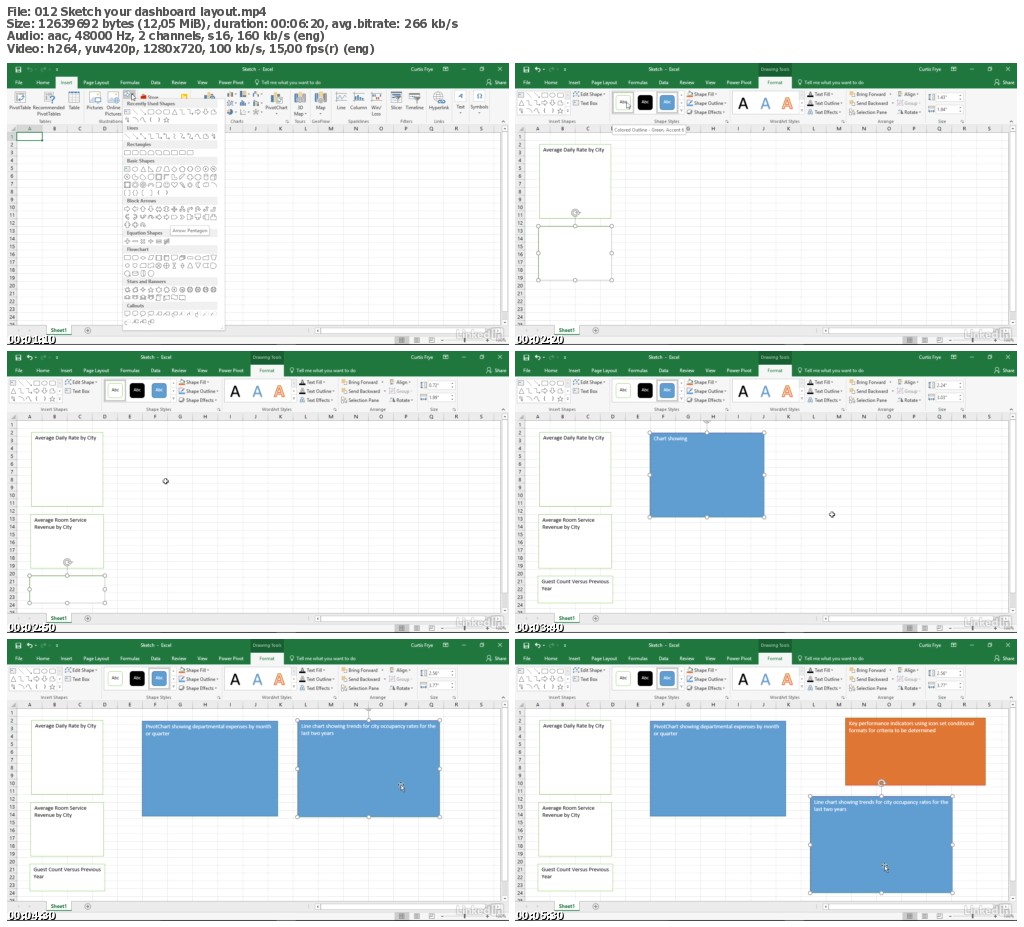 Lynda - Creating a Basic Dashboard in Excel 2016