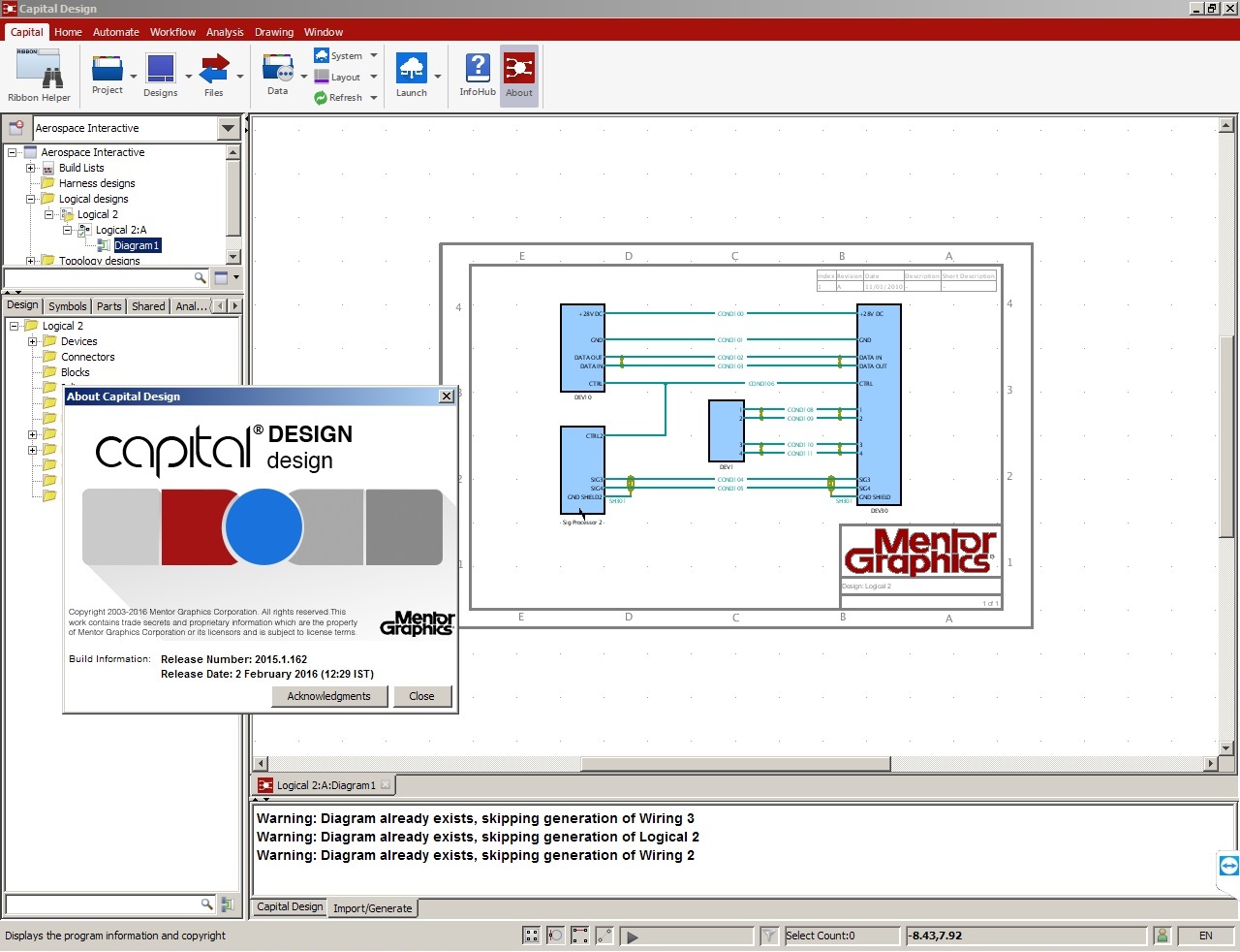 Mentor Graphics Capital 2015.1