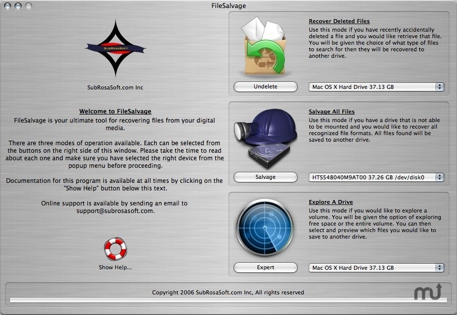 FileSalvage 9.1 Mac OS X