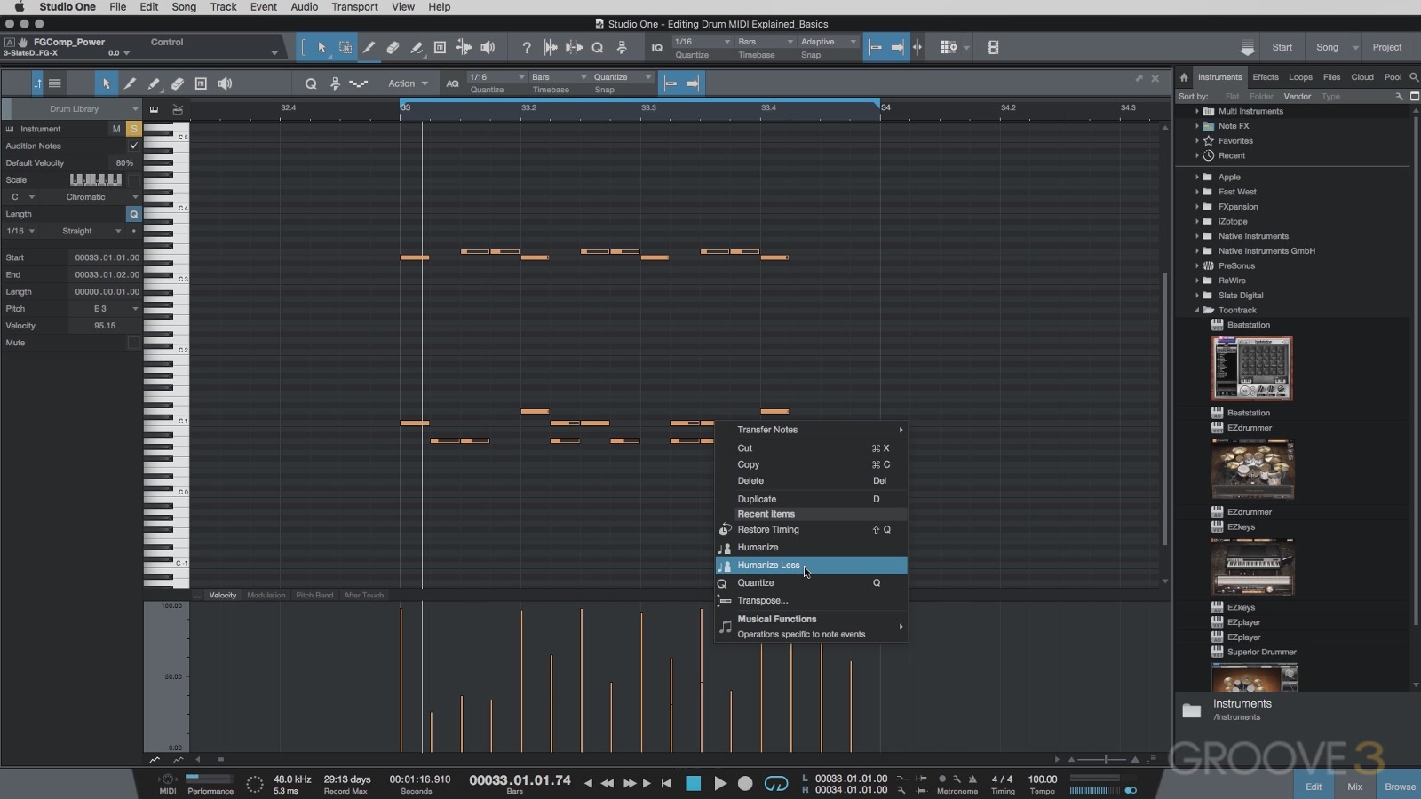 Groove3 - Creating Realistic MIDI Drums (2017)