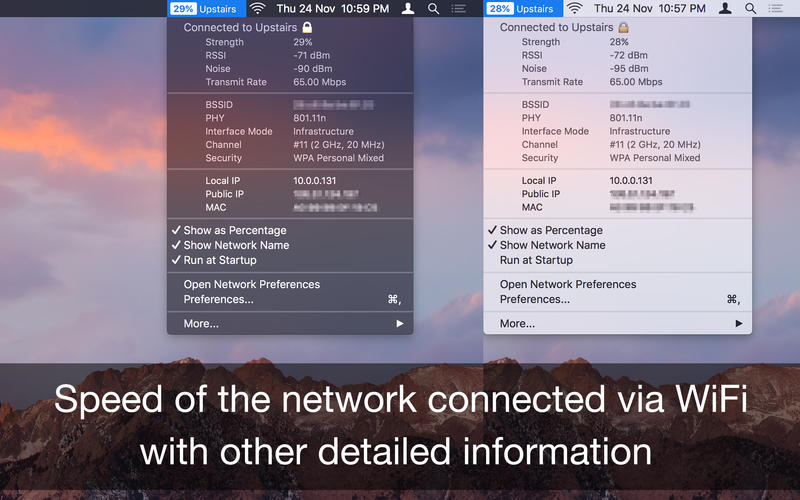 WiFi Wireless Signal Strength Explorer 1.2 Mac OS X