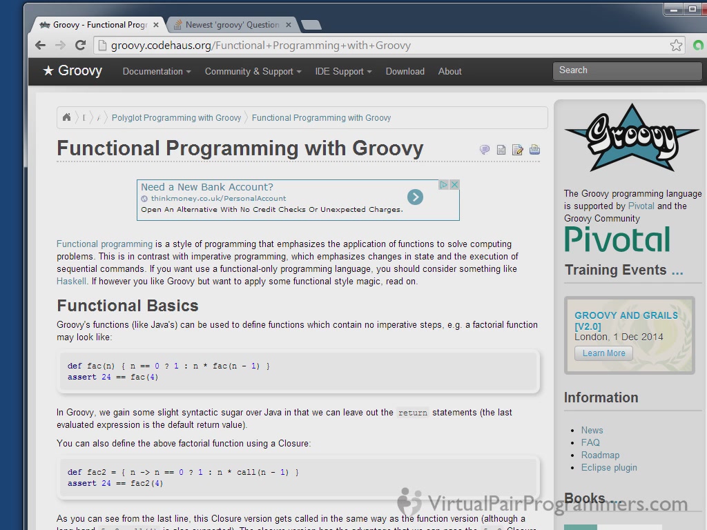 Virtual Pair Programmers - Groovy Programming