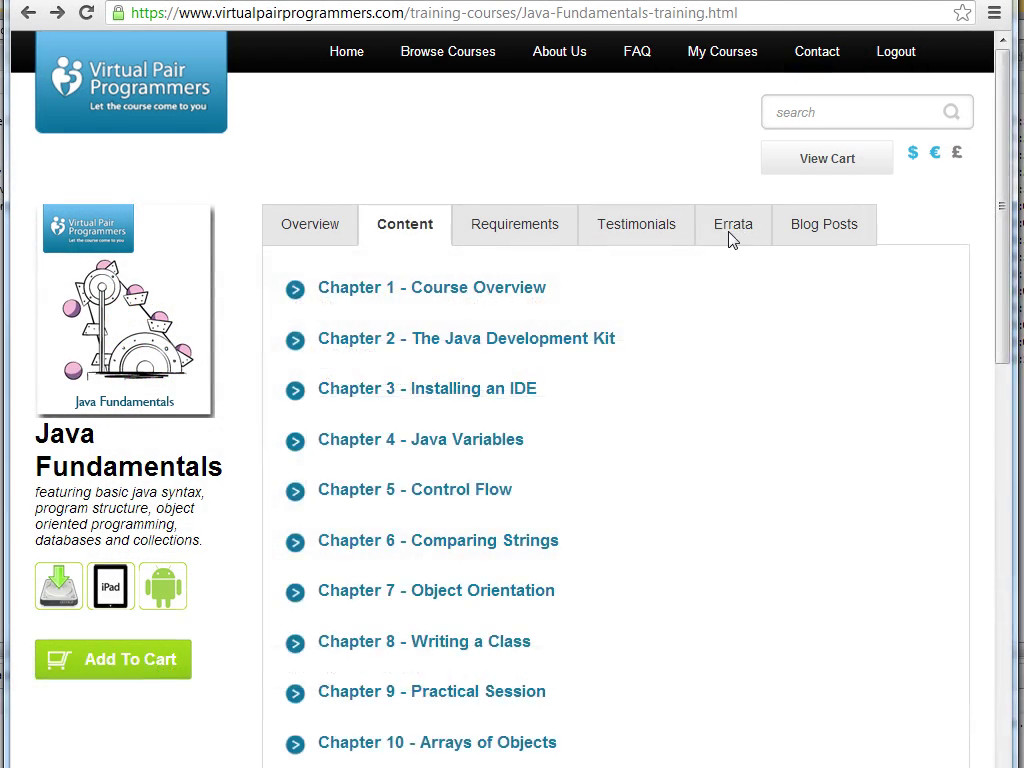 Virtual Pair Programmers - Java Fundamentals