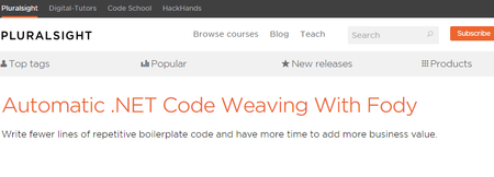 Automatic .NET Code Weaving With Fody [repost]
