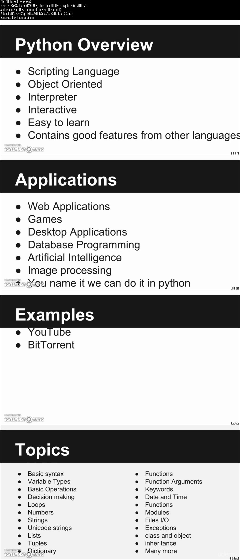 C, C++, Python and Ruby Programming