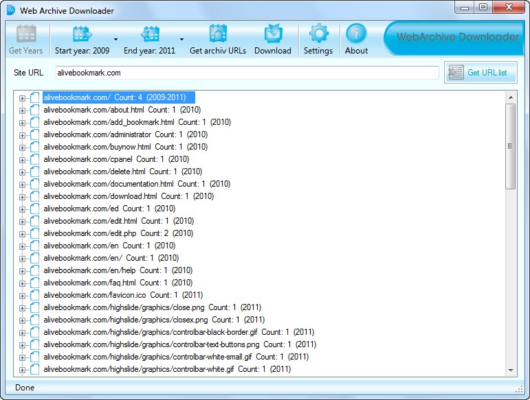 Web Archive Downloader 1.4.2