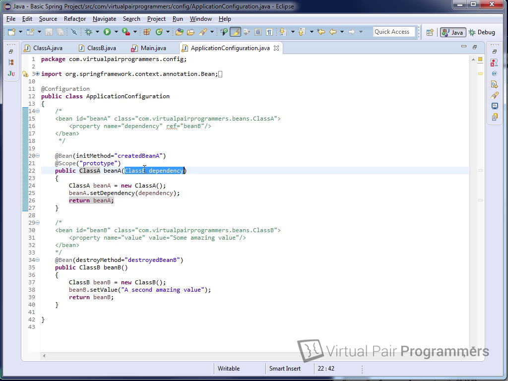 Virtual Pair Programmers - Spring JavaConfig