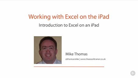 Working with Excel on the iPad