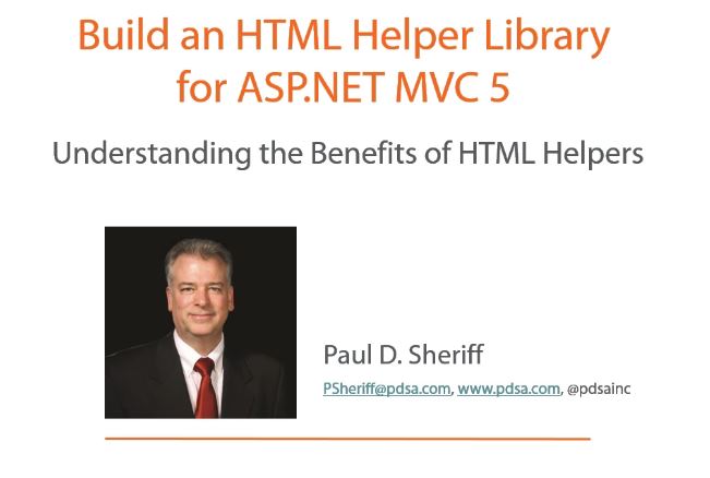 Build an HTML Helper Library for ASP.NET MVC 5 [repost]