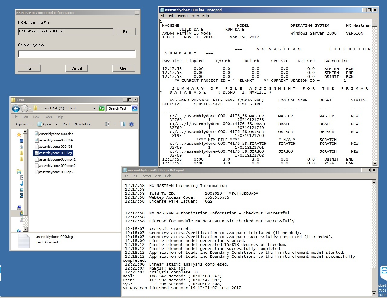 Siemens NX Nastran 11.0.1