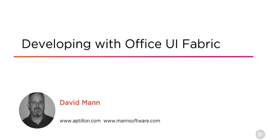 Developing with Office UI Fabric