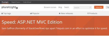 Speed: ASP.NET MVC Edition