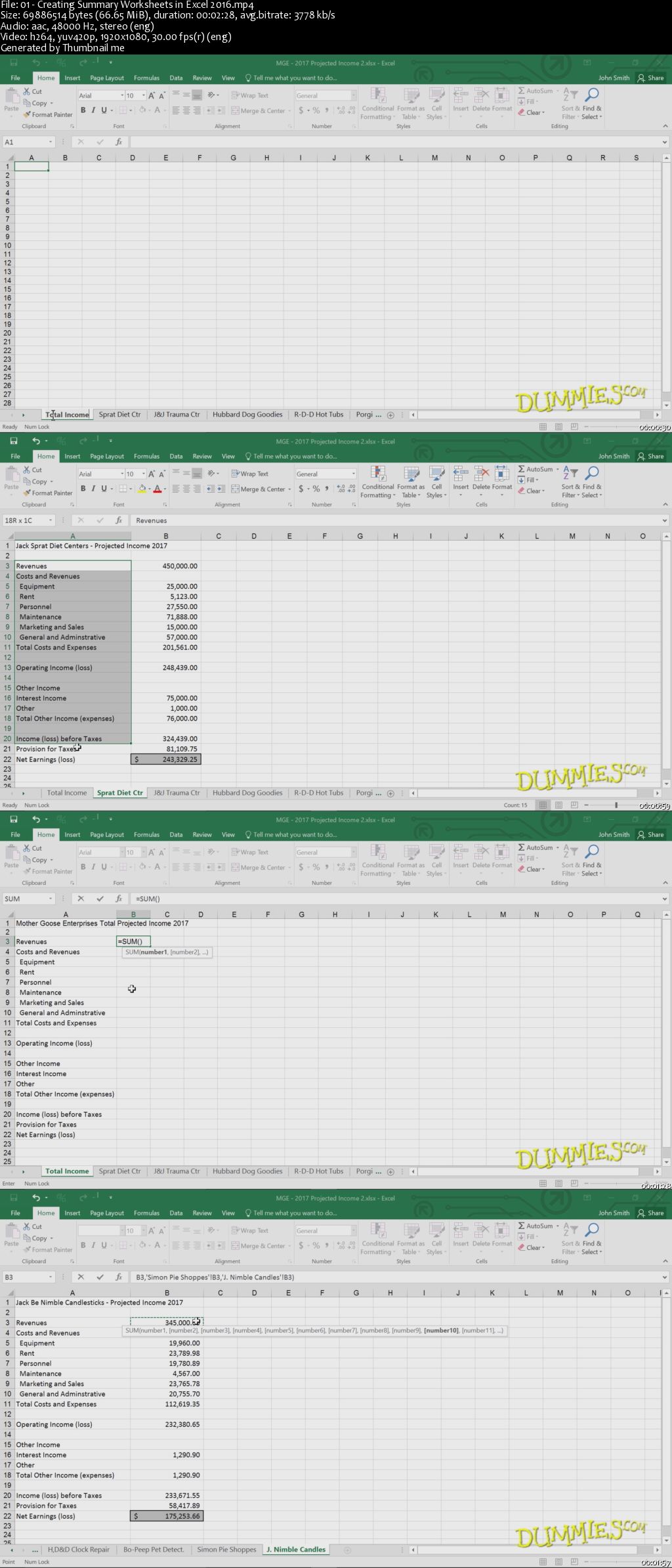 Excel 2016 For Dummies Depicting Data Course