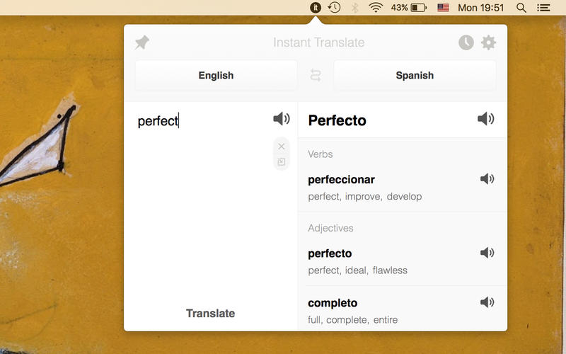 Instant Translate 1.2 Mac OS X