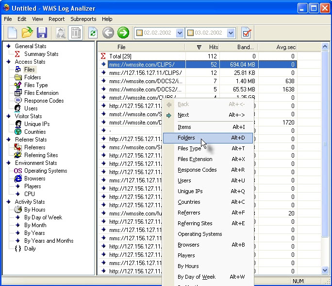 ExactTrend WMS Log Analyzer 4.63 Build 0623