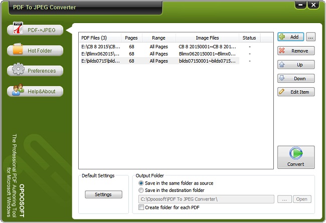 Opoosoft PDF To JPEG Converter 7.1