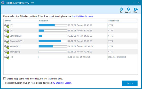 M3 Bitlocker Recovery Professional 5.5