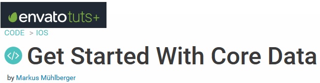 Tutsplus - Get Started With Core Data