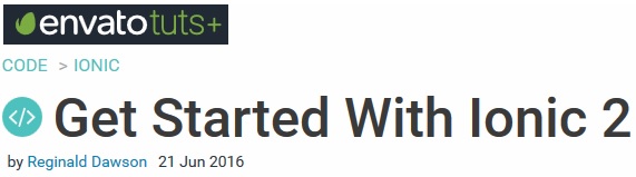 Tutsplus - Get Started With Ionic 2