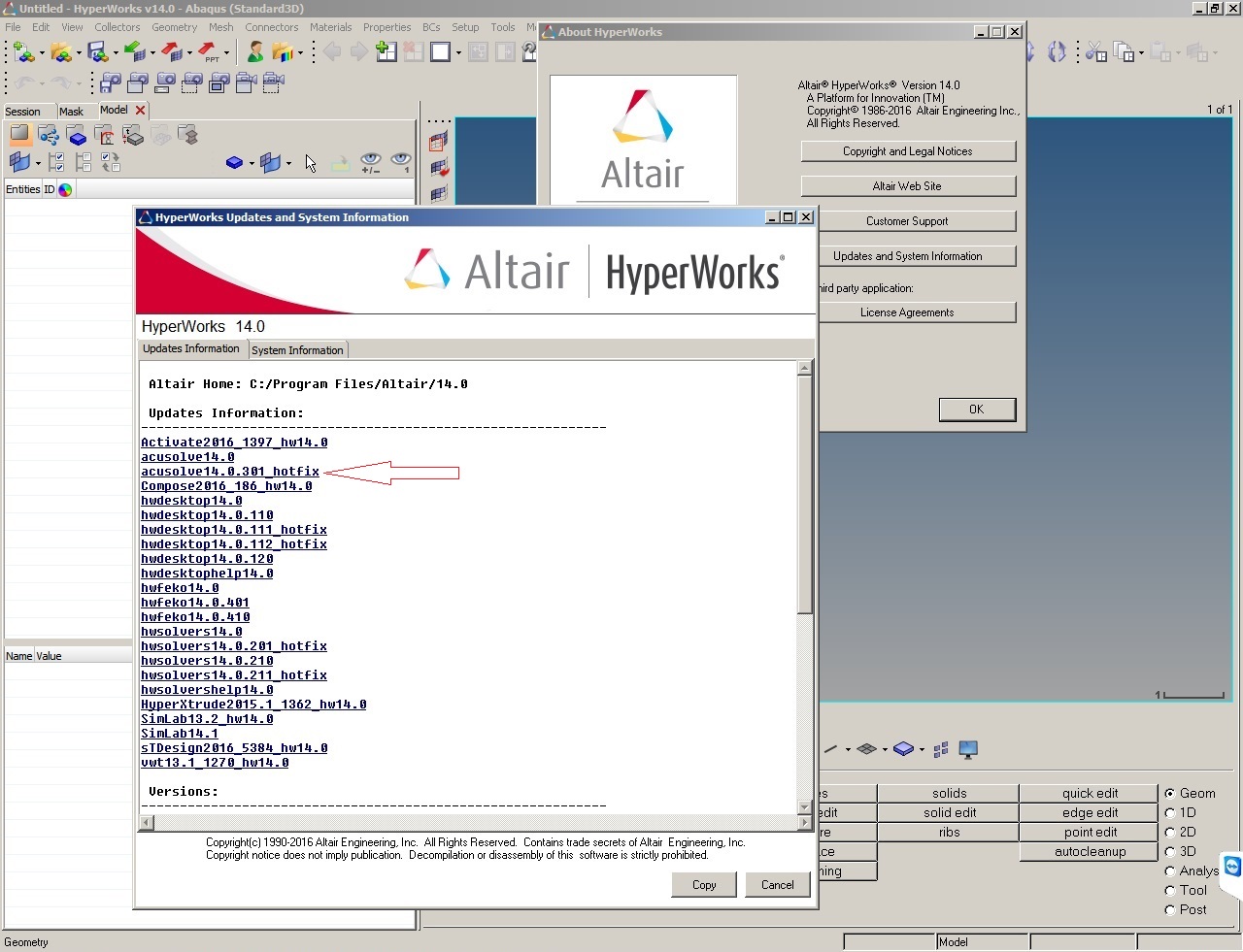 Altair HyperWorks AcuSolve 14.0.301 HofFix