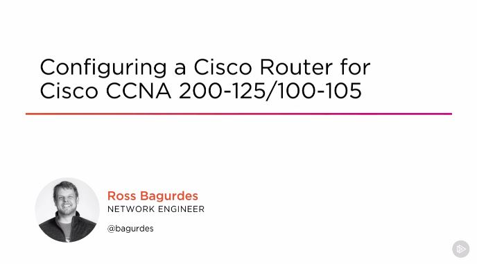 Configuring a Cisco Router for Cisco CCNA 200-125/100-105