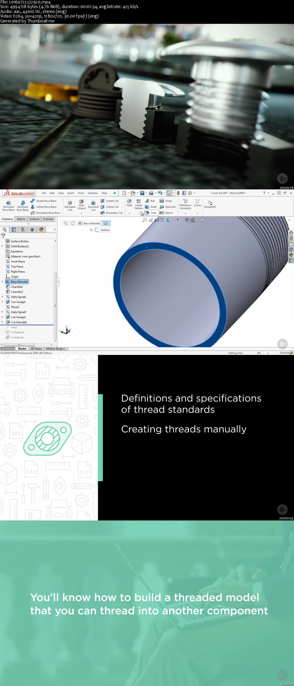 Creating Functional Threads in SOLIDWORKS