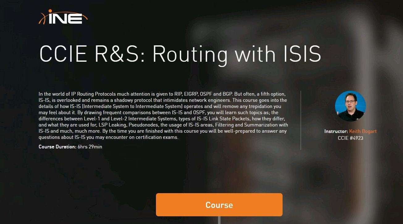 INE - CCIE R-S Routing with IS-IS [repost]