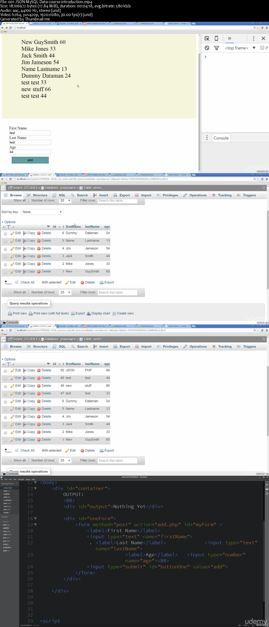 JSON AJAX data transfer to MySQL database using PHP [Completed]