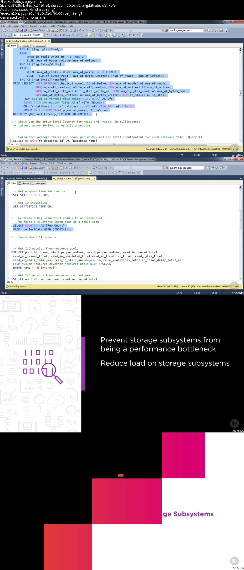 SQL Server: Improving Storage Subsystem Performance (2016)