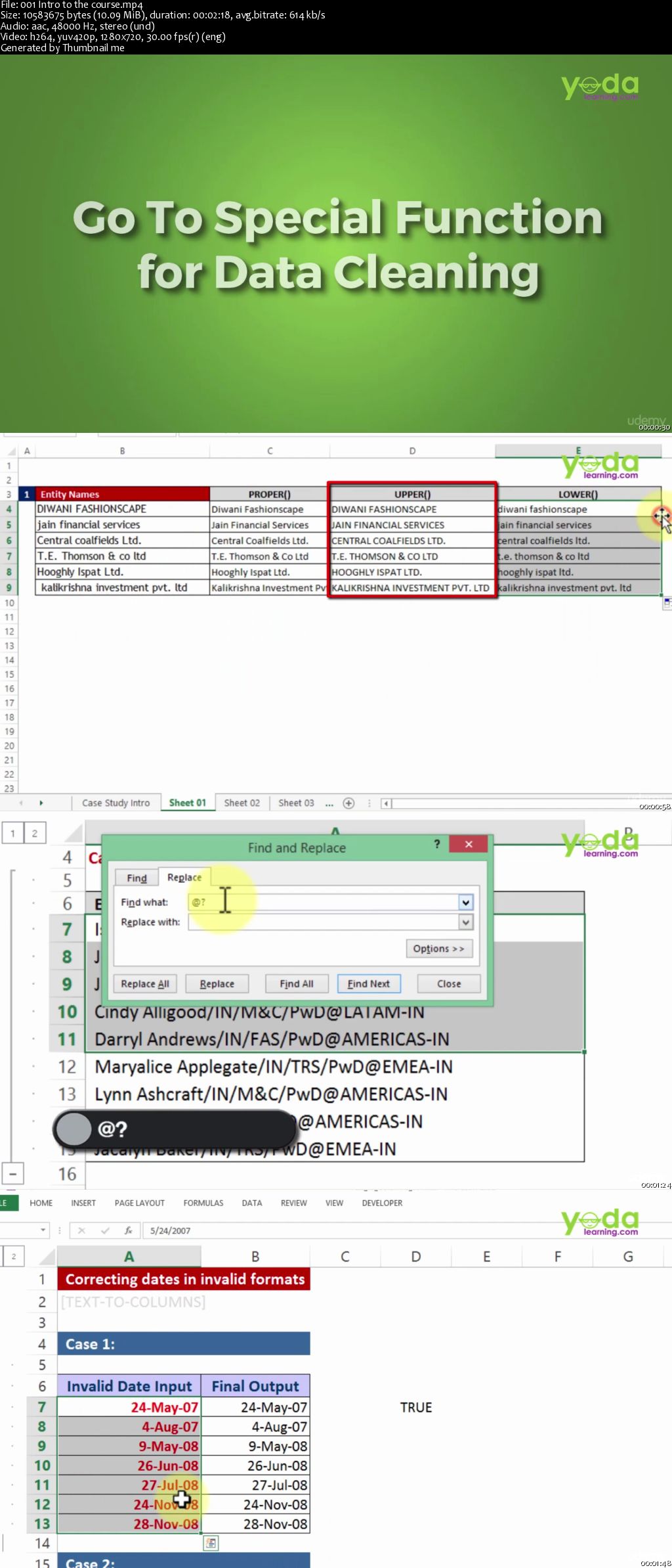 Excel Tricks: Data Cleaning - Must for further data analysis (2016)