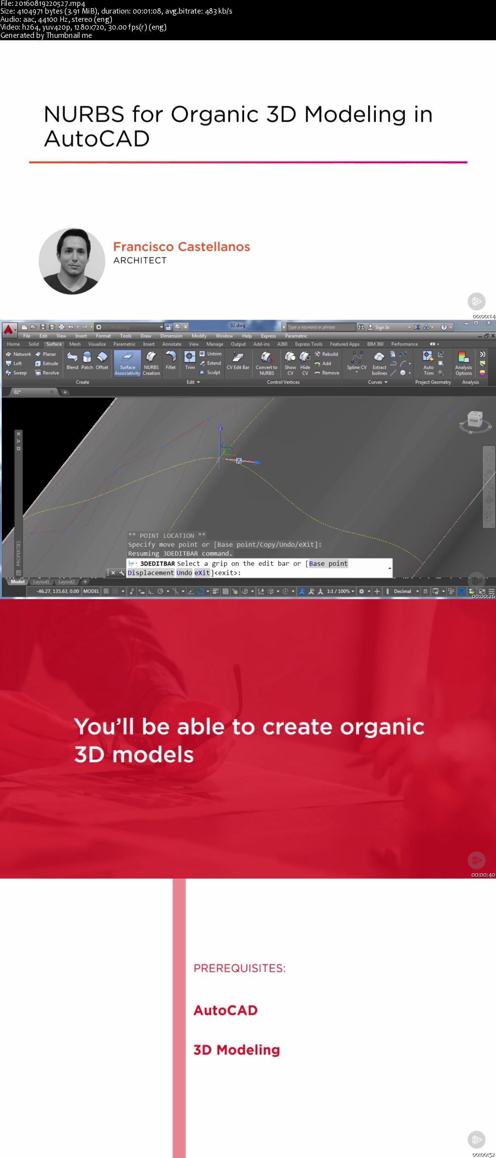 NURBS for Organic 3D Modeling in AutoCAD (2016)