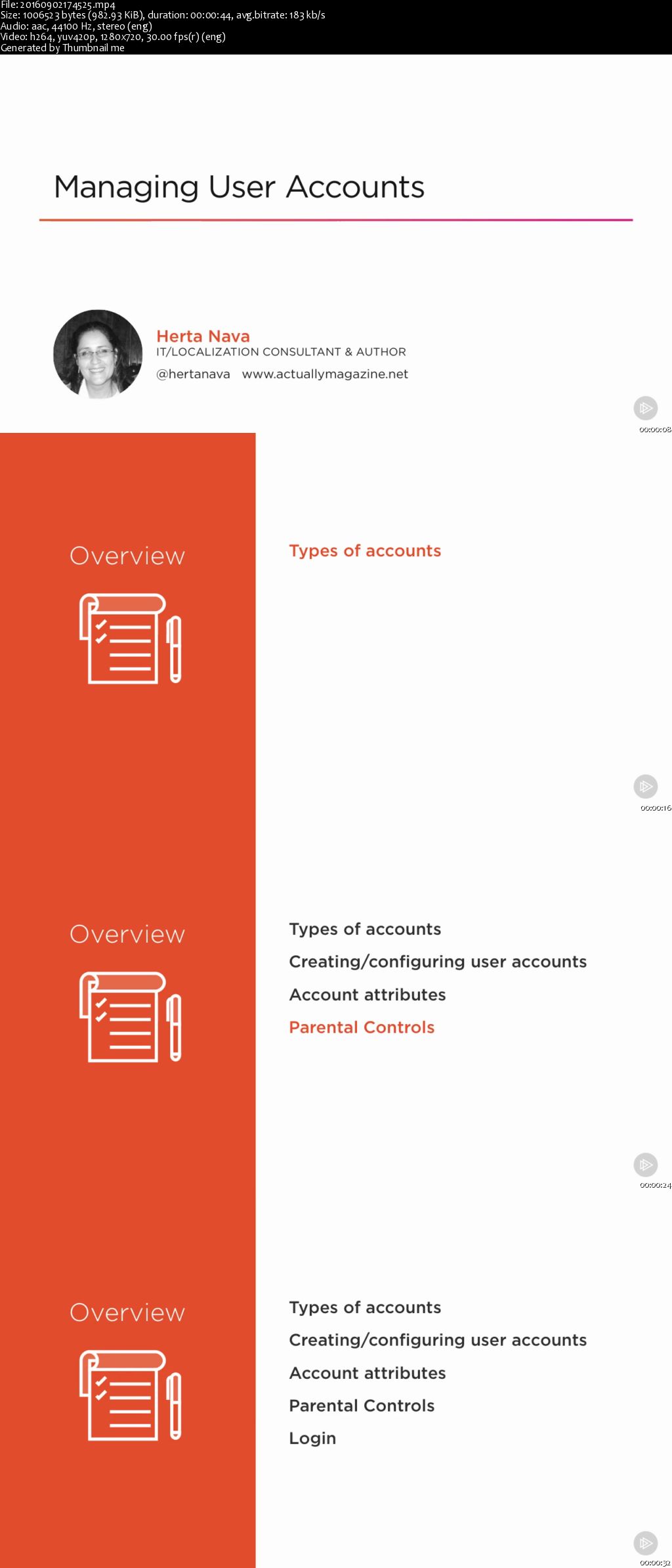 Mac OS X Support: User Accounts (2016)