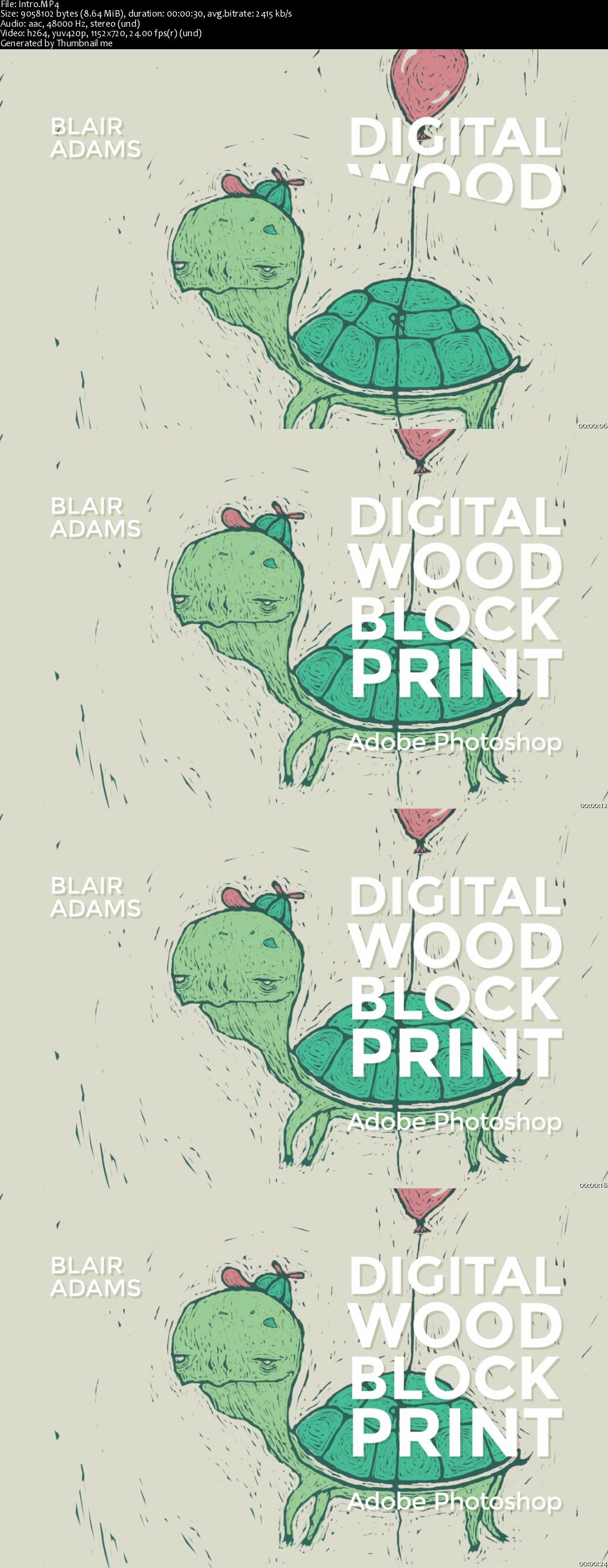 Digital Woodblock Print - Adobe Photoshop