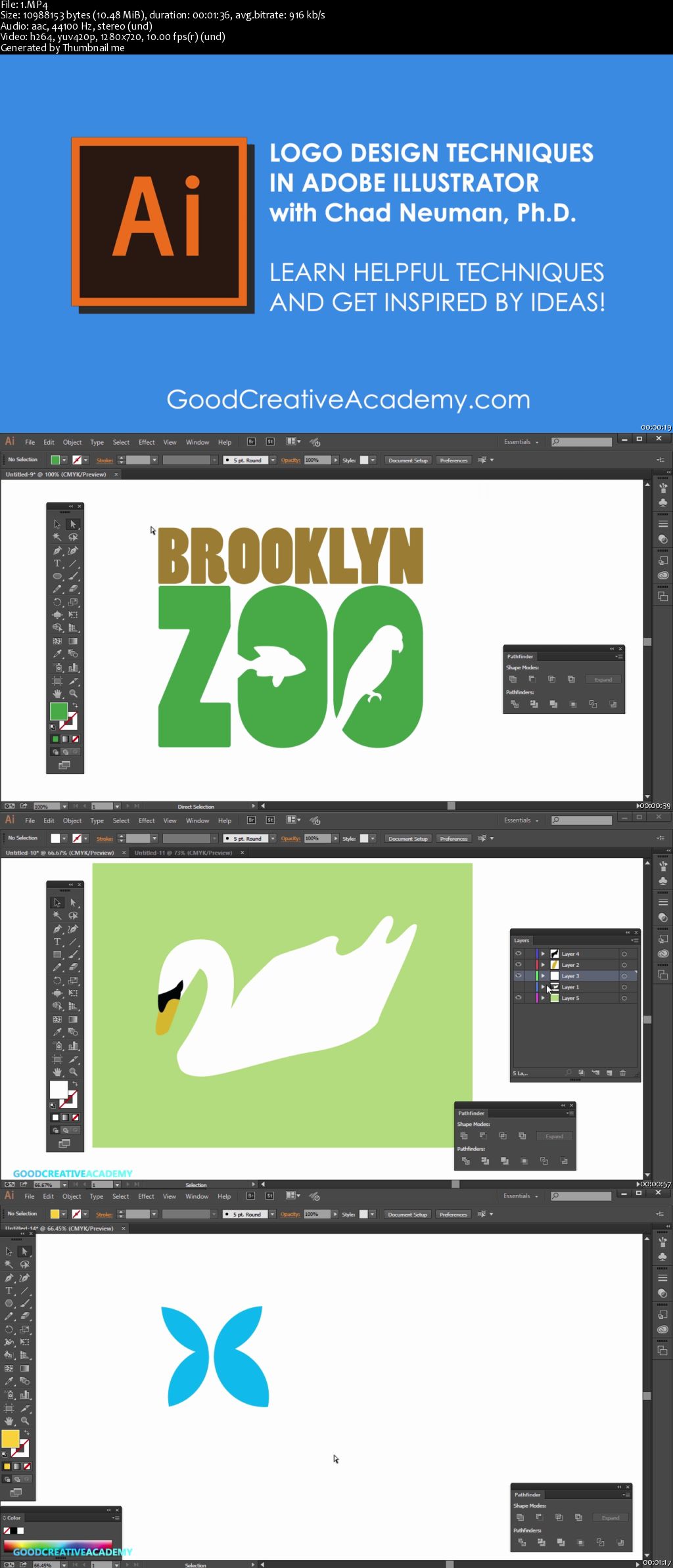 Logo Design Techniques in Adobe Illustrator - 7 Projects